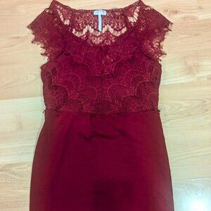 Burgundy Intimately Free People Mini Dress